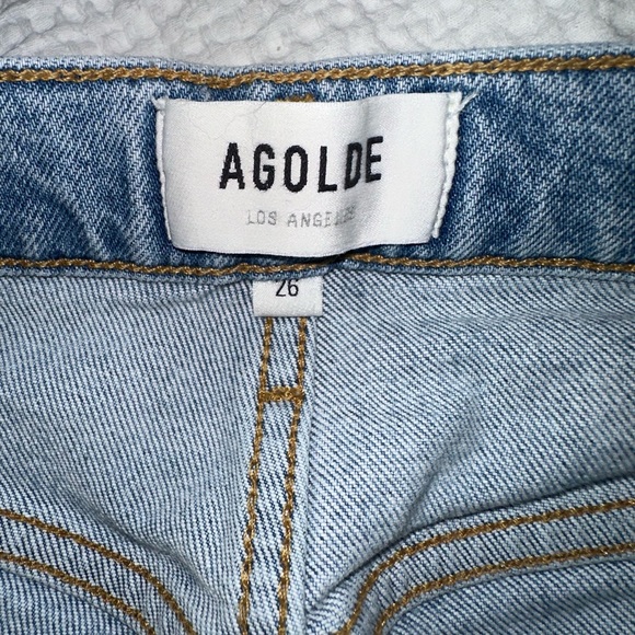 Agolde Riley High Rise Straight Crop in Dynamic - Picture 4 of 5